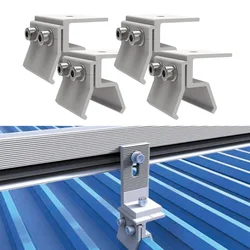 Solar Panel Bracket Seam Clamp Fixing PV Mounting Standing Seam Clamp Solar Module Mounting Support Racking Solar Power Supplies