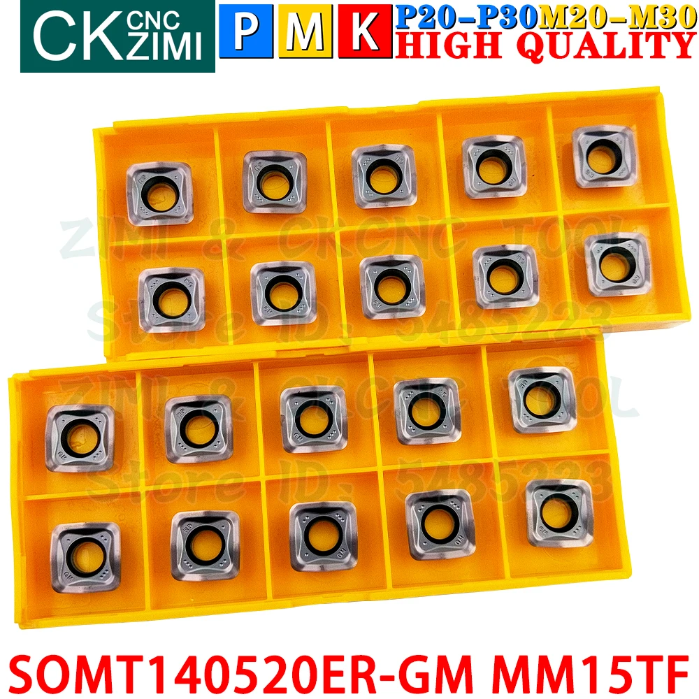 SOMT140520ER-GM MM15TF SOMT 140520 ER GM Carbide Inserts Fast Feed Milling Inserts MFH CNC Heavy Cutting Indexable Milling Tools