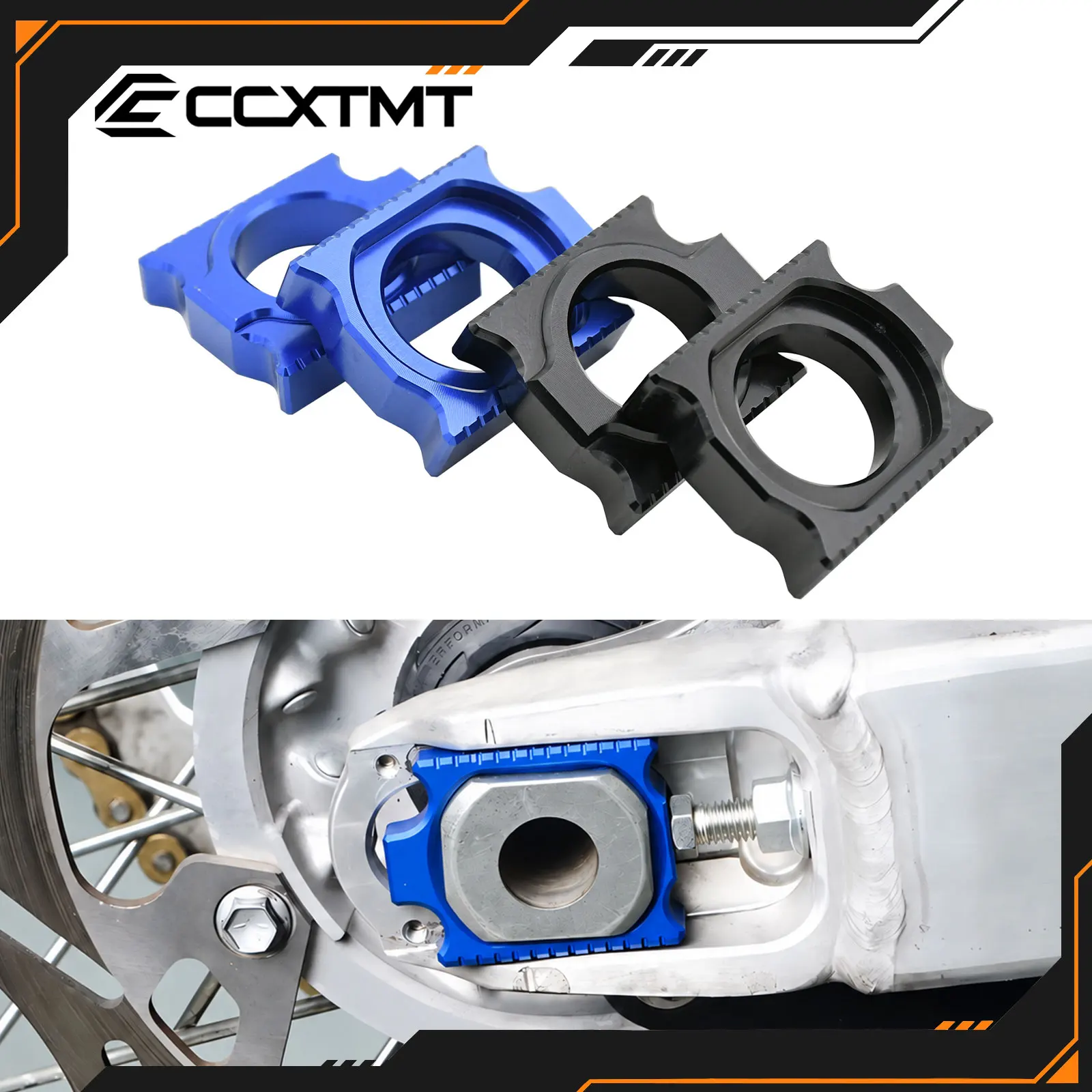 For Yamaha YZ250F YZ450F YZ 250F 450F 2009-2019 2020 2021 2022 2023 Parts Motorbike Blue CNC Rear Chain Adjuster MX Axle Blocks