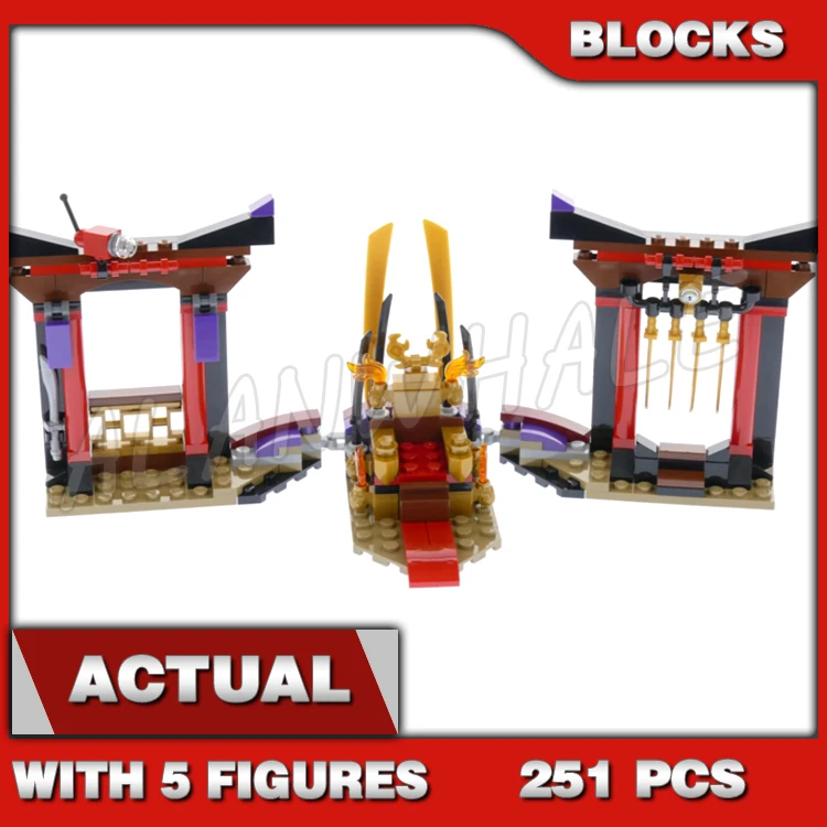 251Pcs Shinobi Dragon Hunted Throne Room Showdown Smashing Wall Function 10935 Building Block Toys Compatible With Model