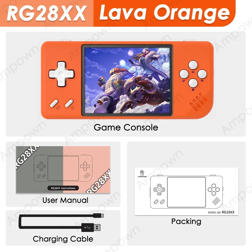 ANBERNIC RG28XX ポータブルゲーム機 2.8インチIPS 3100mAh