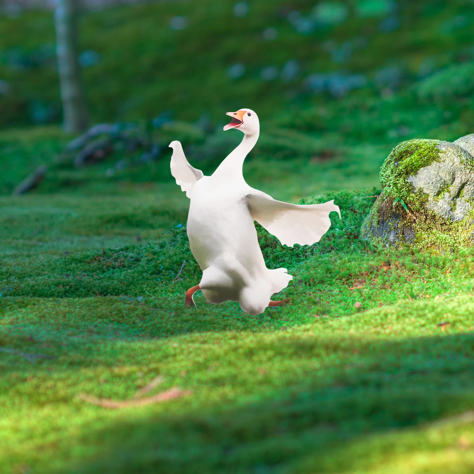 

Goose Garden Statue Waterproof Weather Resistant Animal Lawn Ornament for Backyard Courtyard Decorative Garden Stakes Outdoor