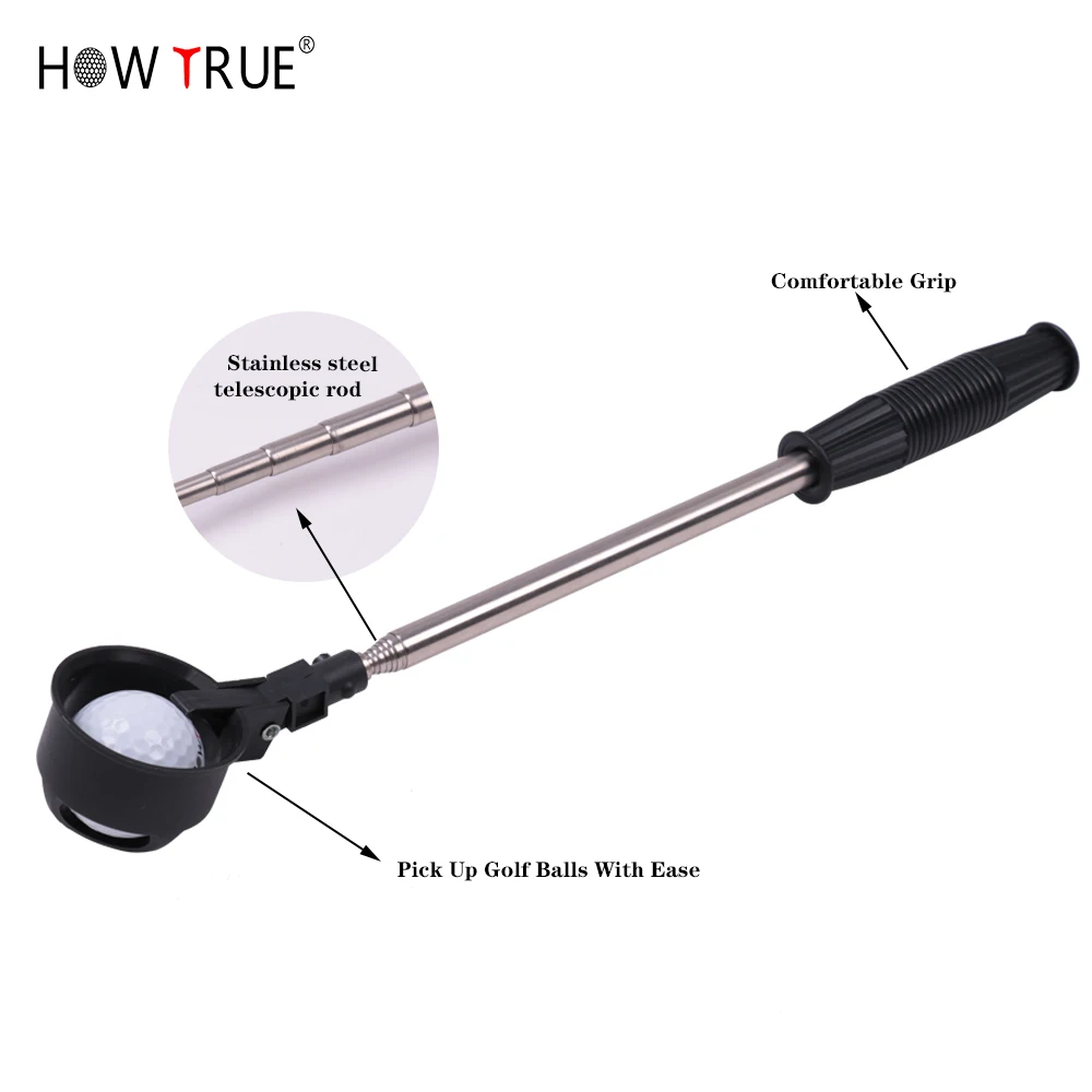 Telescopic Golf Ball Retriever Picker Pick Up Stainless Steel Shaft