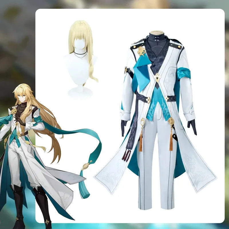 

Luocha Cosplay Costume Honkai Star Rail Carnival Uniform Wig Anime Halloween Costumes men Game