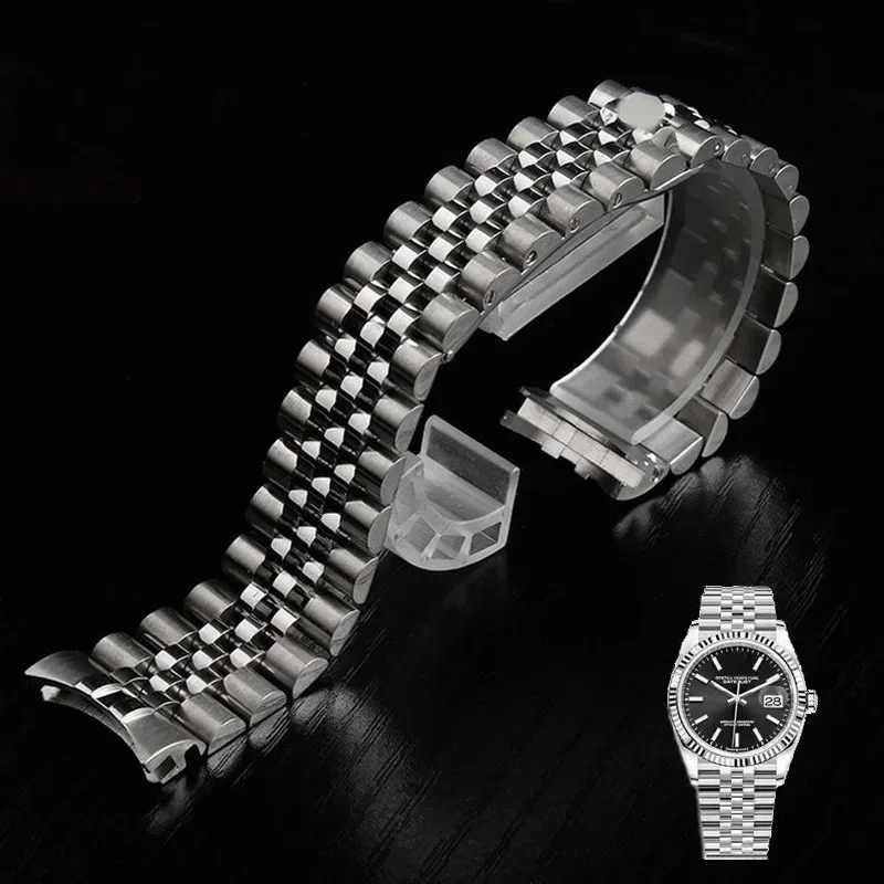 

Ремешки для часов 20 мм 21 мм для Rolex Luxury Series, сменный ремешок для часов, мужской браслет из твердой дуги из нержавеющей стали с инструментом