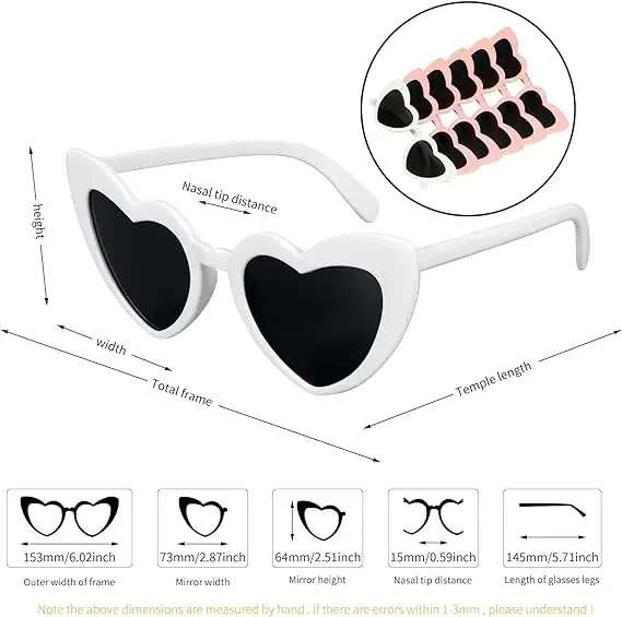 1/8PCS Bachelorette Decoration Coration Sunglasses Wedding Shower Decor Hen  Supplies Bride To Be Bridesmaid Gift Heart  Glasses