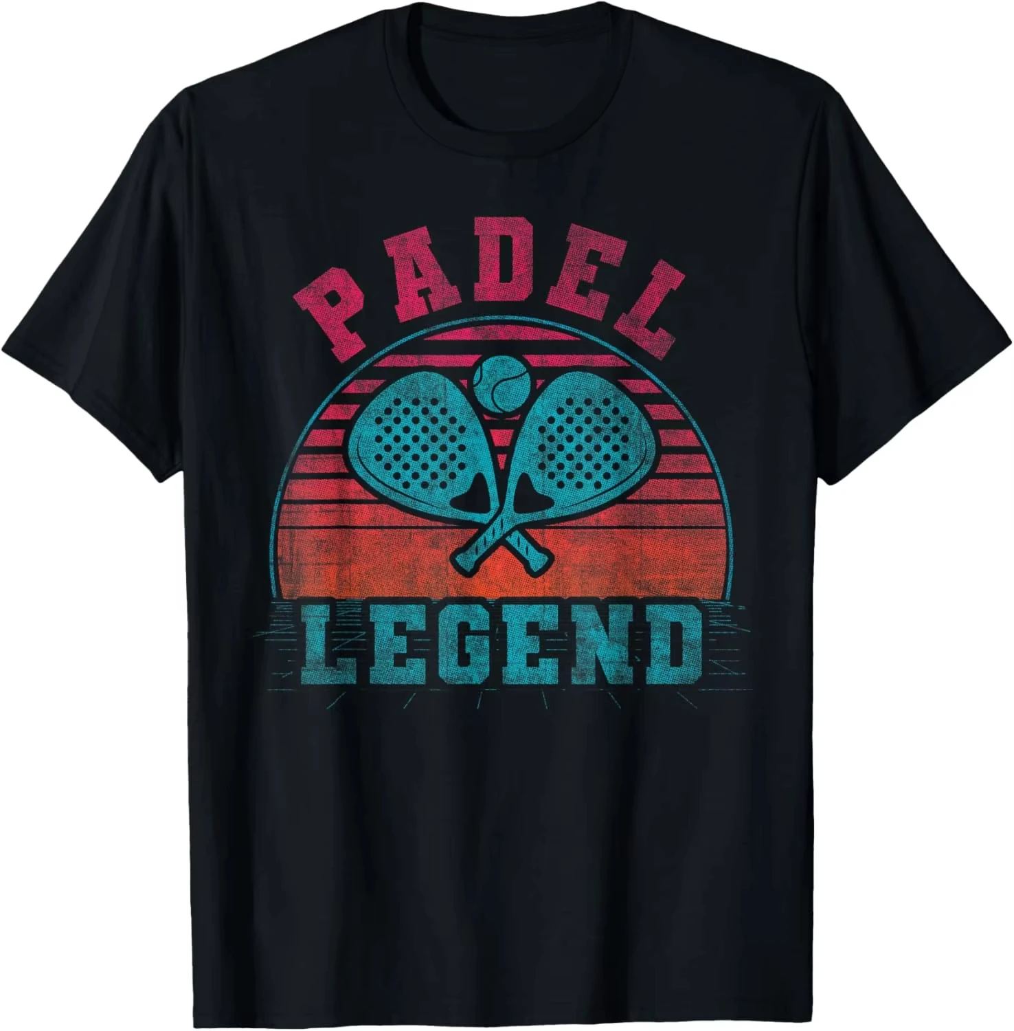 Cool Retro Crossing Padel Rackets Padel Legend Graphic T-Shirt Print On Demand Short Sleeve Unisex Ropa Hombre Casual Tops