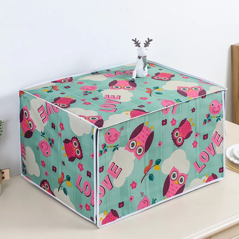 NEW Printed Waterproof Fabric Microwave Oven Dust Cover Storage Bags European Style Anti-oil Microwave Oven Protective Cover