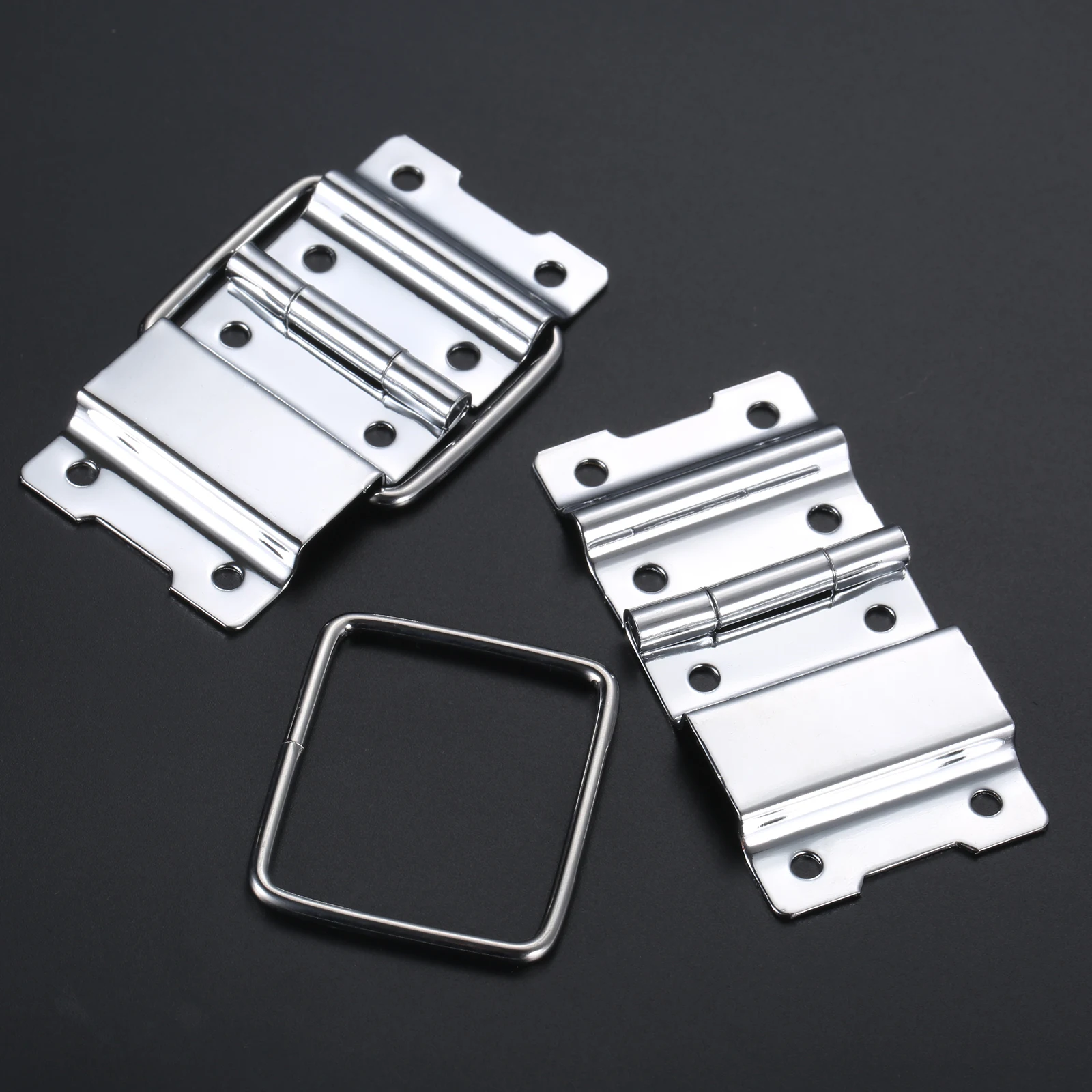 2pcs/set 60*35mm Support Hinge 8-Holes Metal Strut Back Buckles Air Box Toolbox Luggage Mini Furniture Door Cabinet Hardware