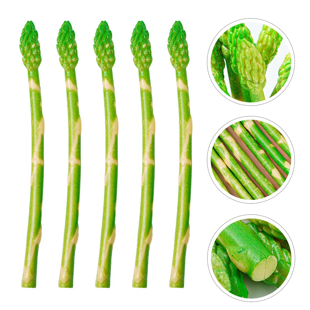 

5Pcs Artificial Asparagus Lifelike Faux Asparagus Asparagus Prop Vegetable Models