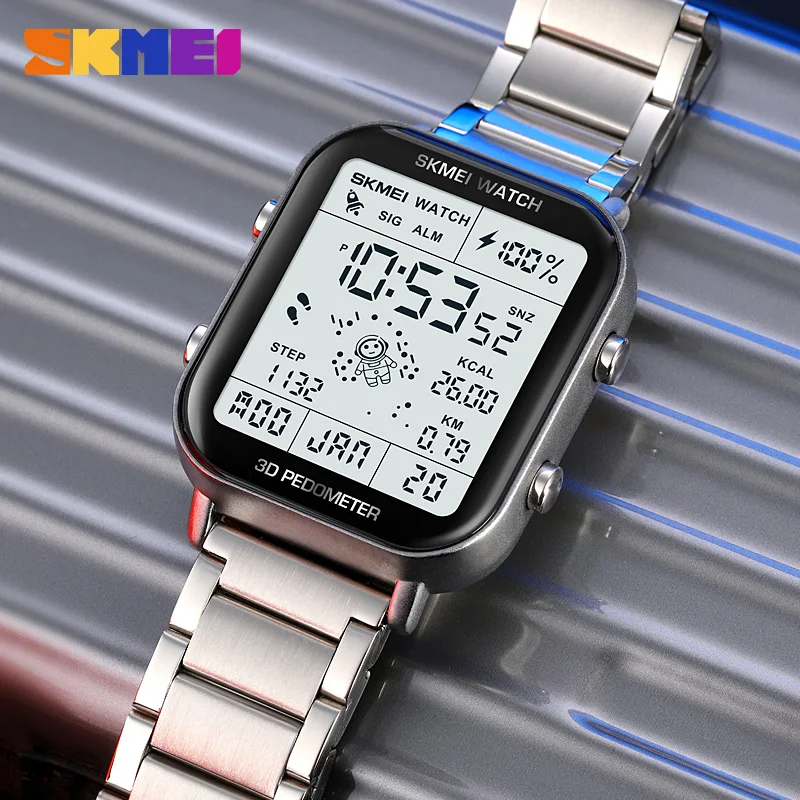 

SKMEI Creative Fashion Sports Watch Multi-function Dual-Time Sports Pedometer Student Alarm Clock Man Relojes electrónicos 1888