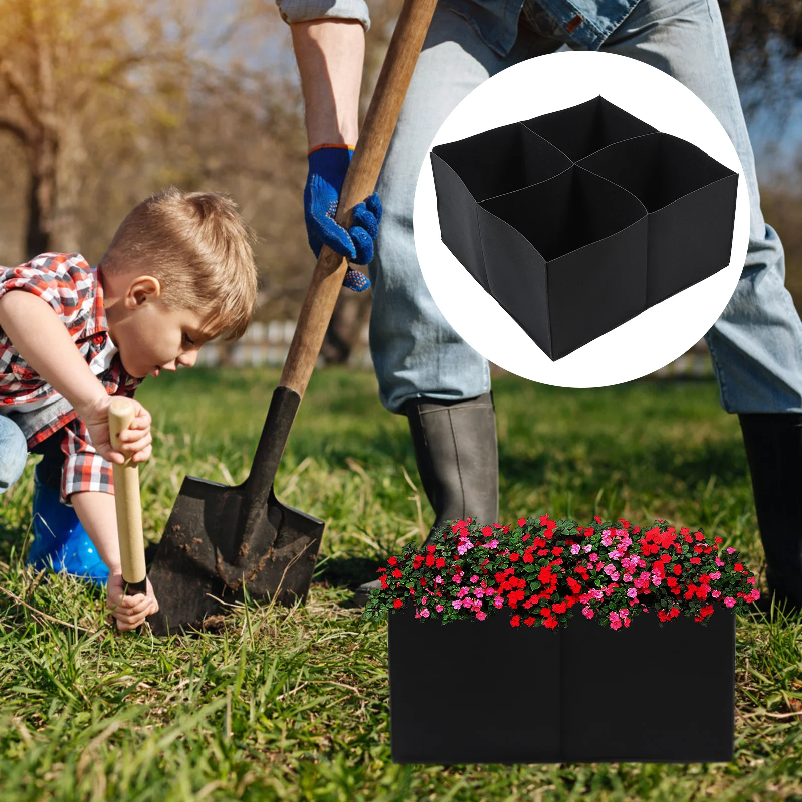 

Vegetable Planting Bag with Heavy Duty Non-Woven Material Ideal for Potato Onion Carrot Tomato Nursery Pouch All Season