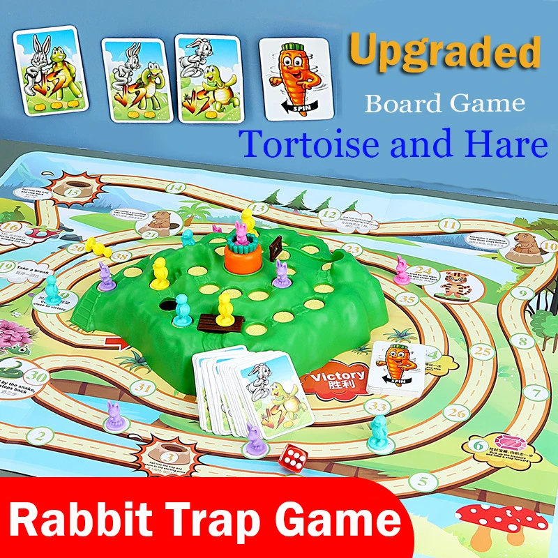 

Rabbit Trap Competitive Tablet Board Games Play Chess Family Tortoise and hare Montessori Interactive Educational Toys For Child