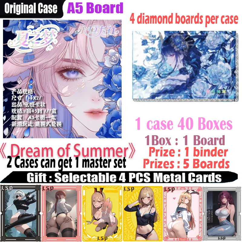 

Newest A5 Size Board " Dream of Summer " Hobby CCG Card Trade Card Goddess Board Game Doujin Toys Board Gifts