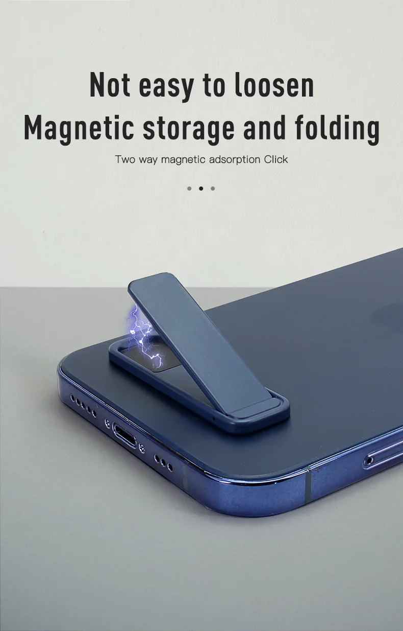 Bunter Metallhalter für Mobiltelefone, Streifenform, Aufkleber auf der Rückseite, einfache tragbare Handyhalterung für iPhone 16, 15, 14, Xiaomi – Detail 8