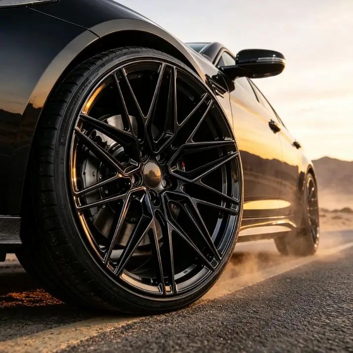 18-24inch 6606-T6 Preformence Gloss Black Mulit Spoke Forged Alloy Passenger Car Wheel Rims Universal Sport Wheels