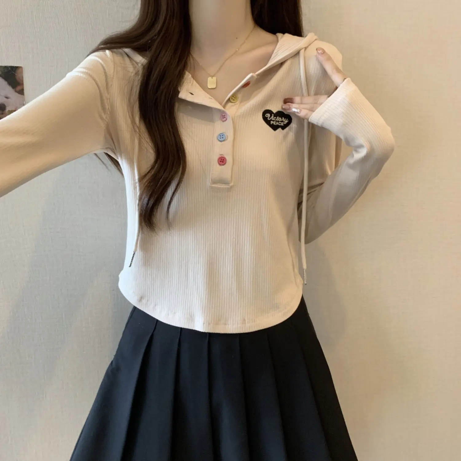 

Женские толстовки Y2K Топы Estampada Divertida Stitched Fem Молодежный Popluar с полумолнией Осенне-зимний утолщенный свитшот