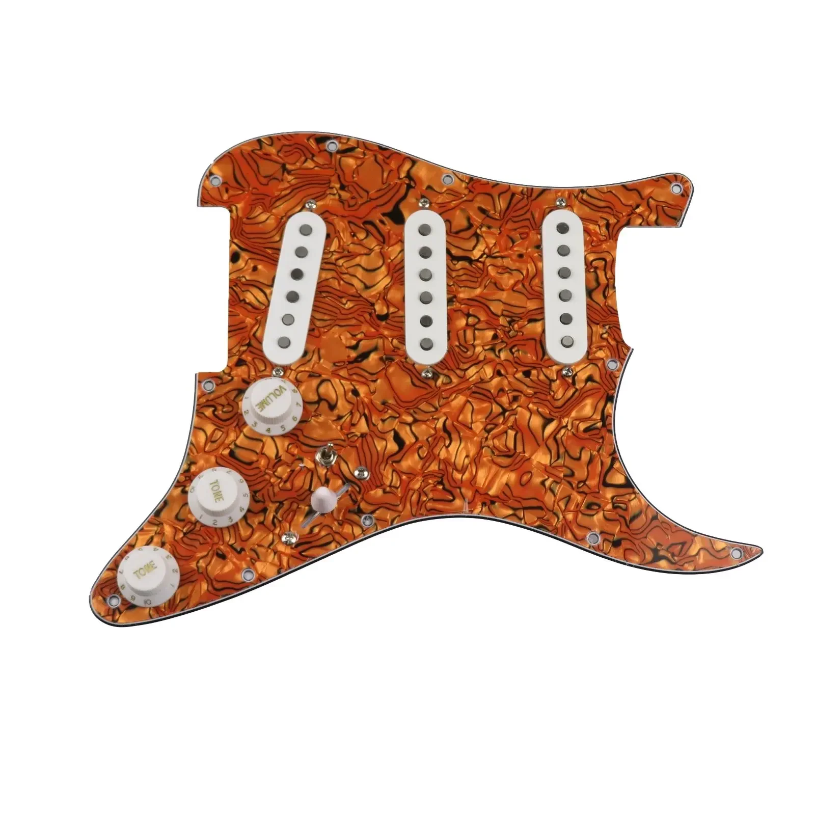 7-Way loaded pickguard Guitar Pickups SSS 60s Style single coils Alnico 5 wiring For Strat