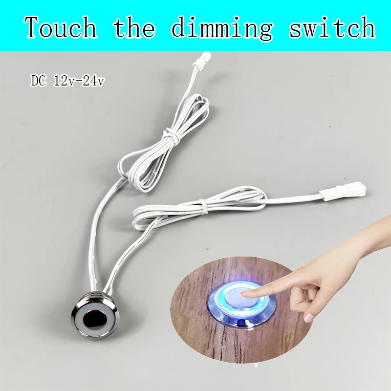 

Сенсорный диммер 17 мм, серебристый/коричневый, 5-24 В постоянного тока, 3 А для светодиодного шкафа/шкафа/прикроватных светильников, контроль яркости своими руками