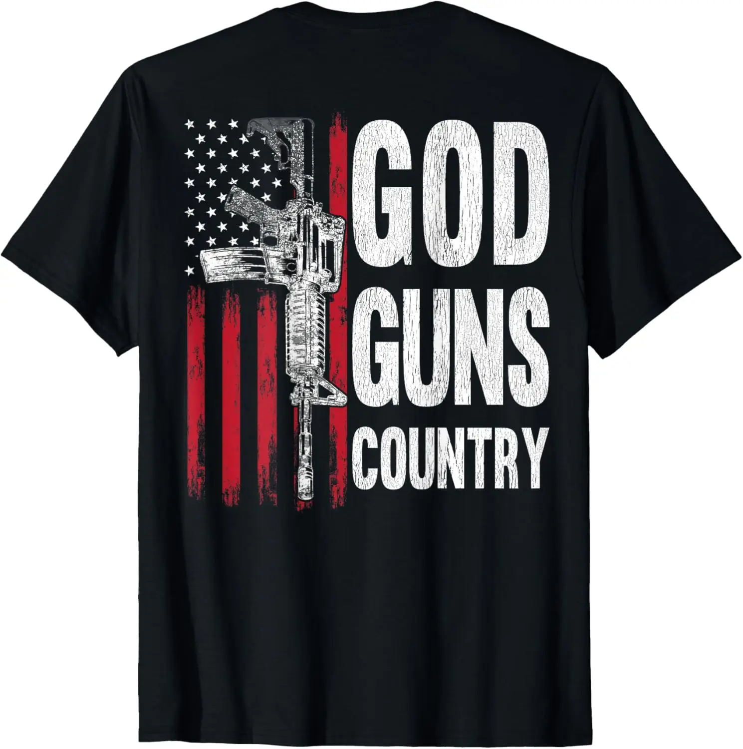 Футболка God Guns Country AR-15 Gun Rights с американским флагом и патриотами