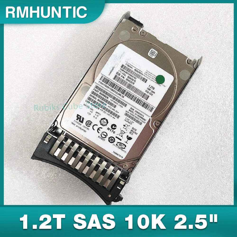 For IBM Server Hard Disk X3530 X3650M4 00AD075 00AD076 1.2T SAS 10K 2.5