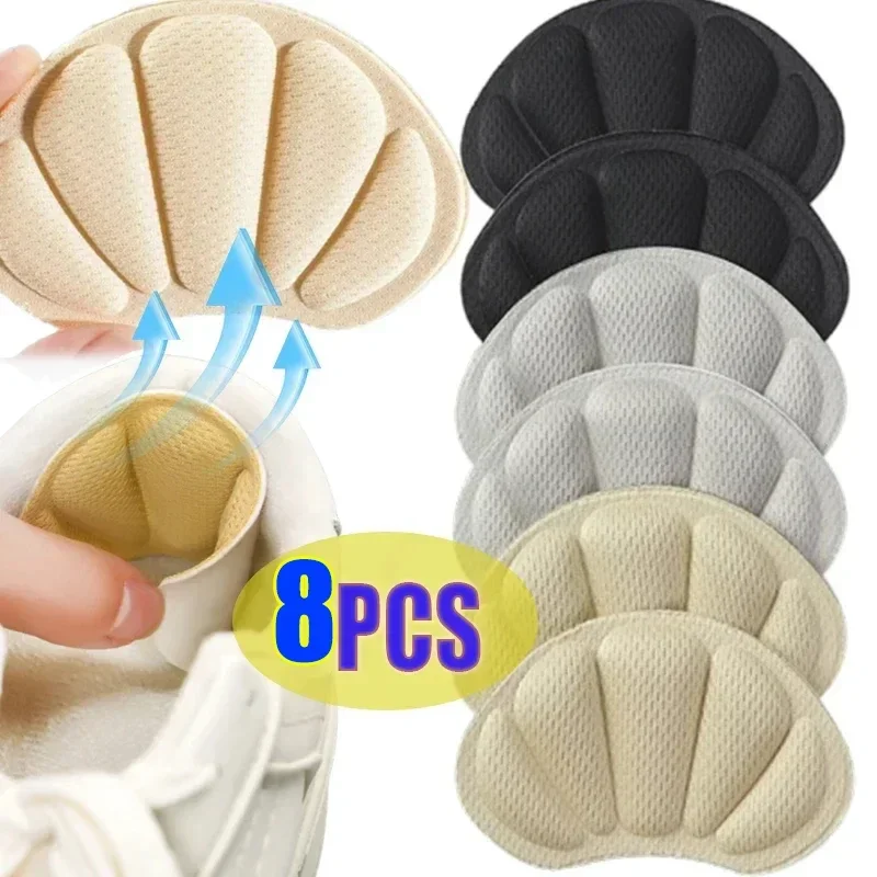 2/8PCS Heel Pads Lightweight for Sport Shoes Adjustable Cute Size Back Sticker Antiwear Feet Soft Pad Relief Anti-wear Cushions
