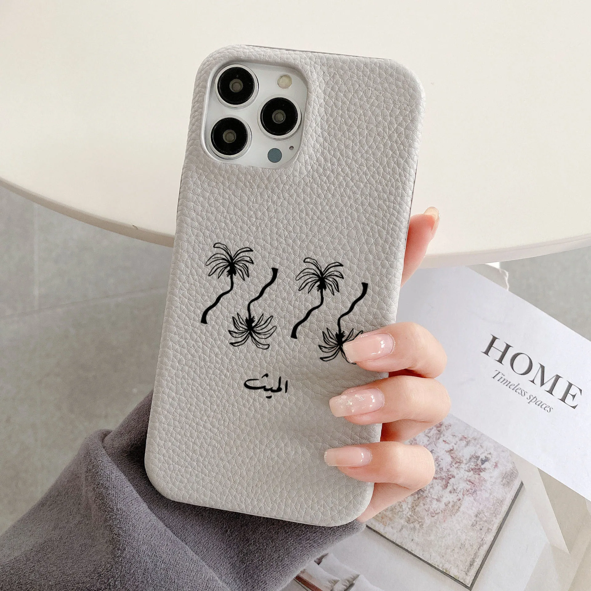 Personalised Initial letter Pebble Grain Leather Phone Cases for iphone 11 12 14 13 15 Pro Max XS XR 14Plus Luxury kafr Covers