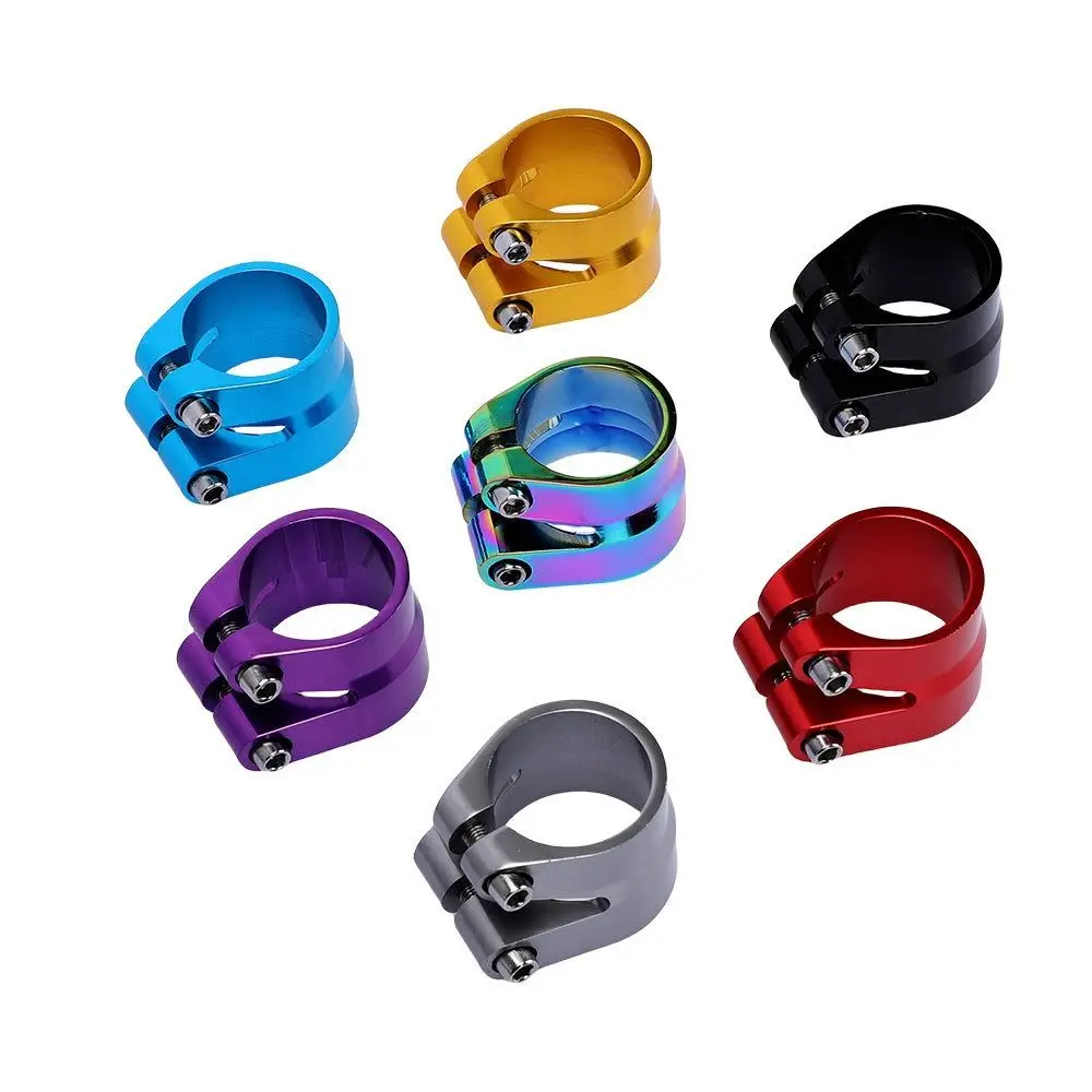 Aluminum Alloy Bicycle Seatpost Clamp Seat Tube Lock Up Quick Release Seat Tube Clamp Fastener 31.8/34.9mm Bike Seat Tube Clip