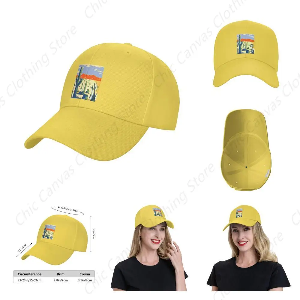 Duck Tongue Hat Cactus National Park Printed Men's And Women's Baseball Hats In Sonoran Desert Classic Adjustable Dad Golf Hat