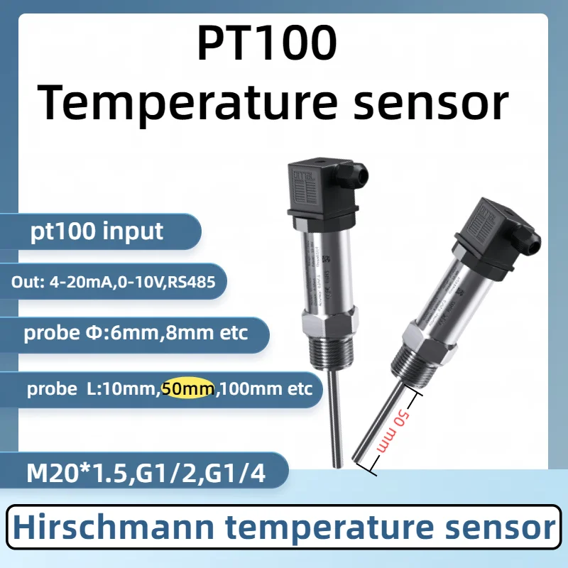 

Factory Price Input Integrated Temperature Sensor M20*1.5 PT100 Thermocouple Thermometer Transmitter With 4-20mA 0-5V Output