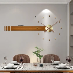 Spain Large Wall Clock Modern Design Metal Luxury Wall Watches Clocks DIY Home Decor Silent Living Room Orologi Da Parete Gift