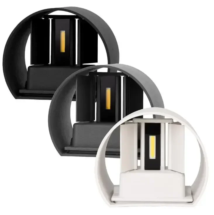 

Highlight outdoor wall lamp aluminum waterproof wall lamp blade angle adjustment square shell round shell 12W stair wall lamp