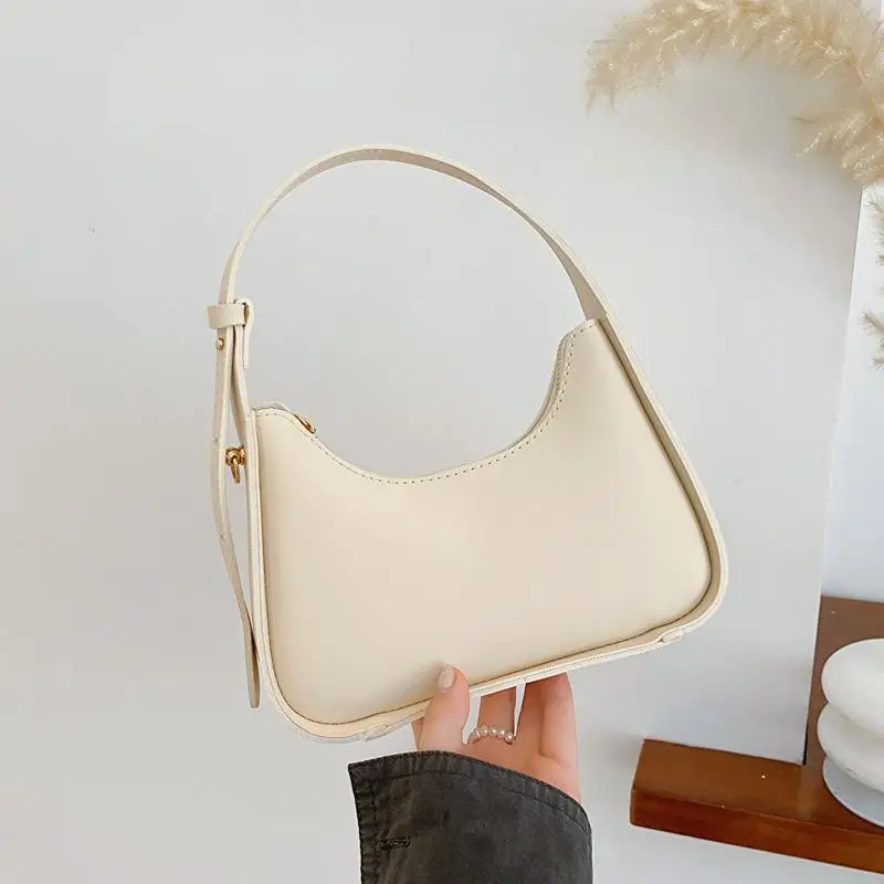 Soft PU Leather Handbags Women Retro Underarm Bag Fashion Design Girls Small Shoulder Bags