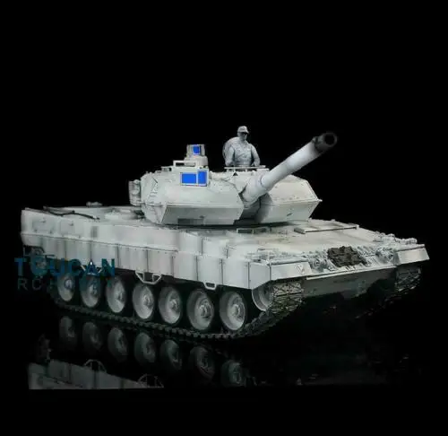 HENG LONG 1/16 7.0 Leopard2A6 Czołg RC z Gąsienicami 3889 i Metalowymi Elementami Łączącymi, Zdalnie Sterowany Samochód Zabawka dla Chłopców TH17631-SMT4