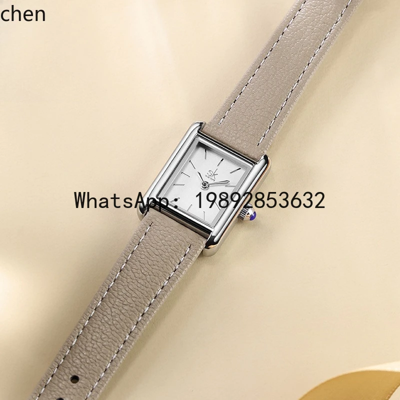 

ZZ women's square high-end watch, waterproof, simple and elegant ladies' watch