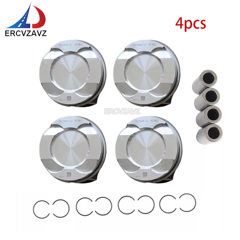 2.0T N20 Engine Pistons & Rings Set STD Φ84mm CR 10:1 11257594453, 11257640166 For BMW N20B20A N26B20A 328i 428i X1 X3 F30 F10