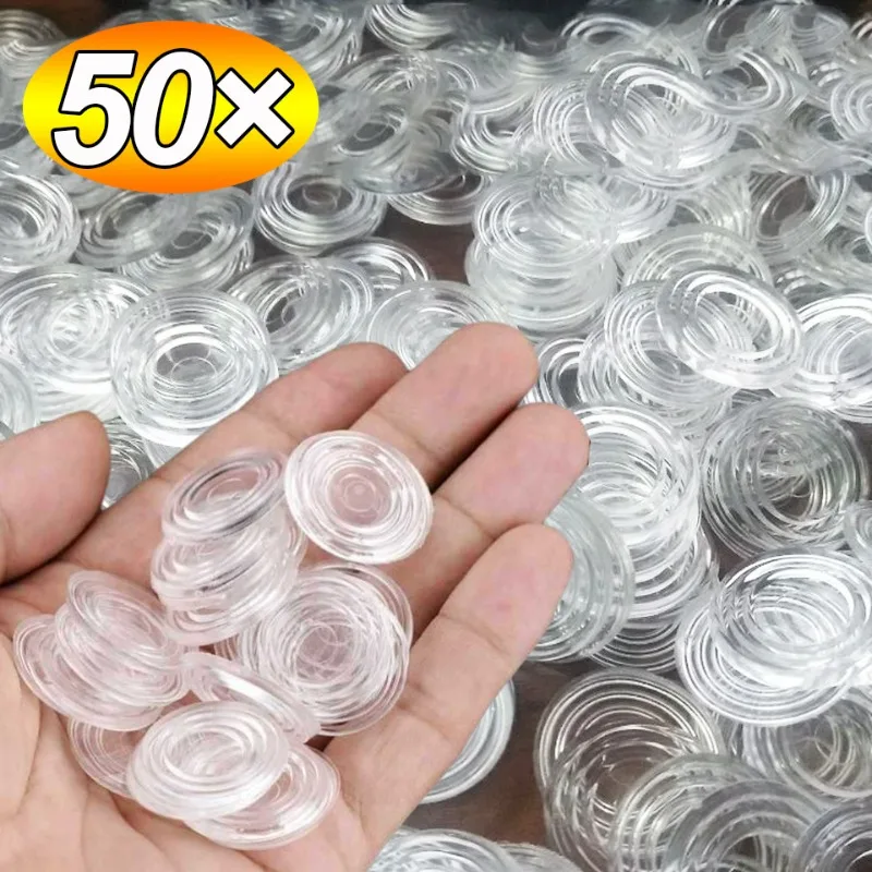 

10/50PCS Round Glass Table Top Bumpers Furniture Transparent Silicone Table Pads Soft Non Adhesive Anti Slip Rubber Suction Pad