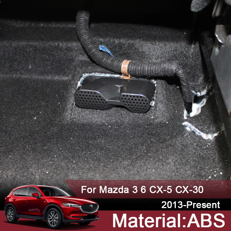 

2PCS For Mazda 3 6 CX-5 CX-30 2013-Present ABS Car Styling Air Outlet Under Seat Cover Frame Protective Sticker Auto Accessories