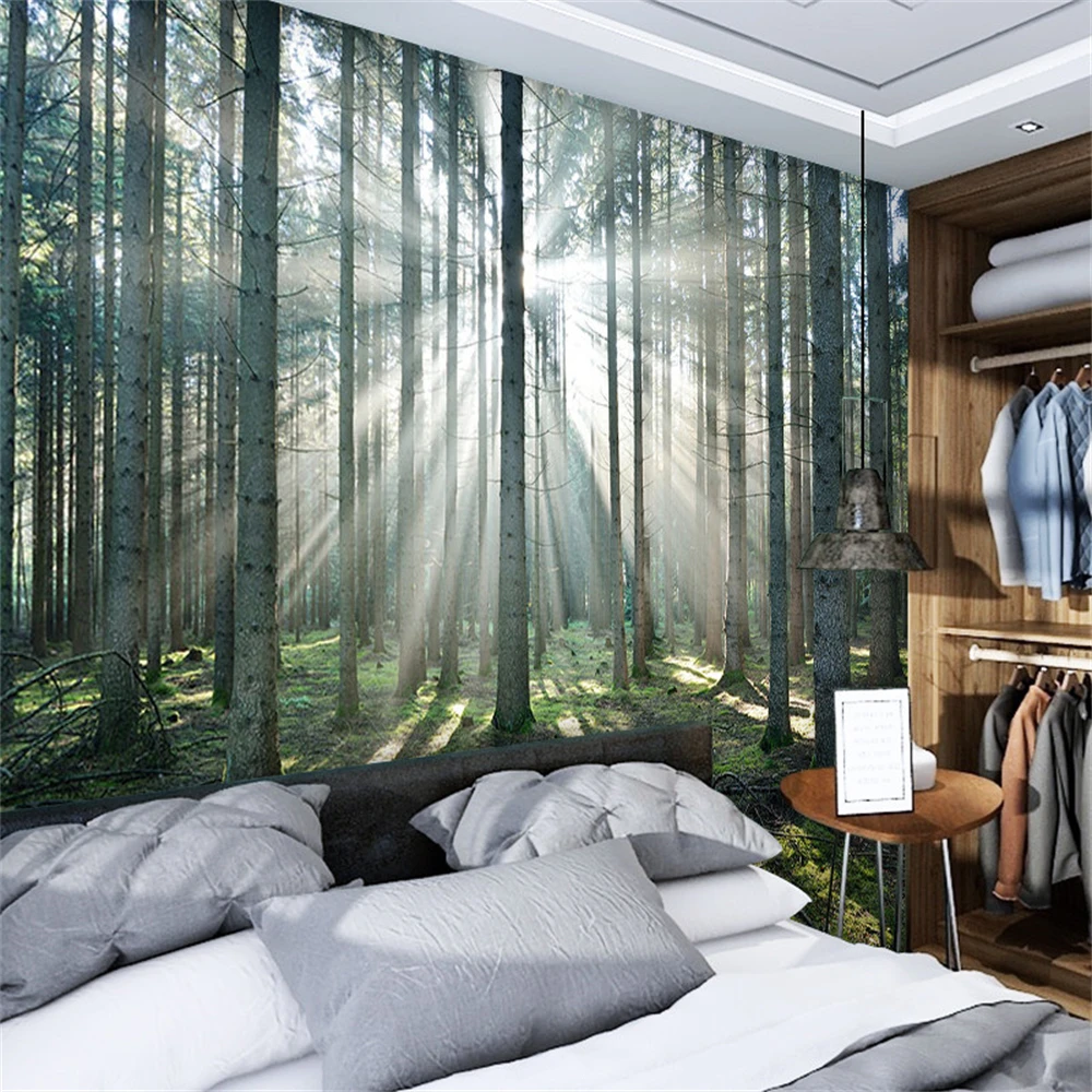 Papel de parede personalizado com mural de árvore dos sonhos e pássaros voadores para sala de estar, quarto, arte em mural, papel de parede 3D, pintura de parede 3D.