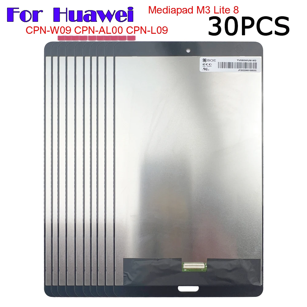 

30PCS 8.0" NEW For Huawei MediaPad M3 Lite 8 CPN-W09 CPN-AL00 CPN-L09 LCD Display Touch Screen Digitizer Glass Assembly Repair