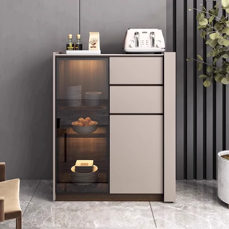 

Slate dining side cabinet, living room storage tea cabinet, household kitchen side cabinet, narrow style