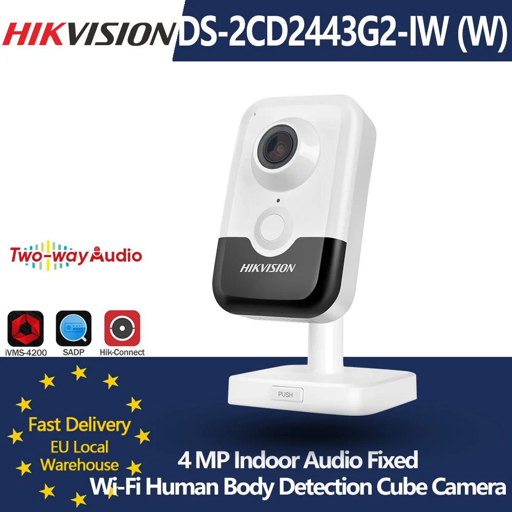 Hikvision DS-2CD2443G2-IW 4MP WIFI Cube POE IP Kamera AcuSense Line Crossing Intrusion 2-Wege Audio H.265 + IR Video CCTV Kamera