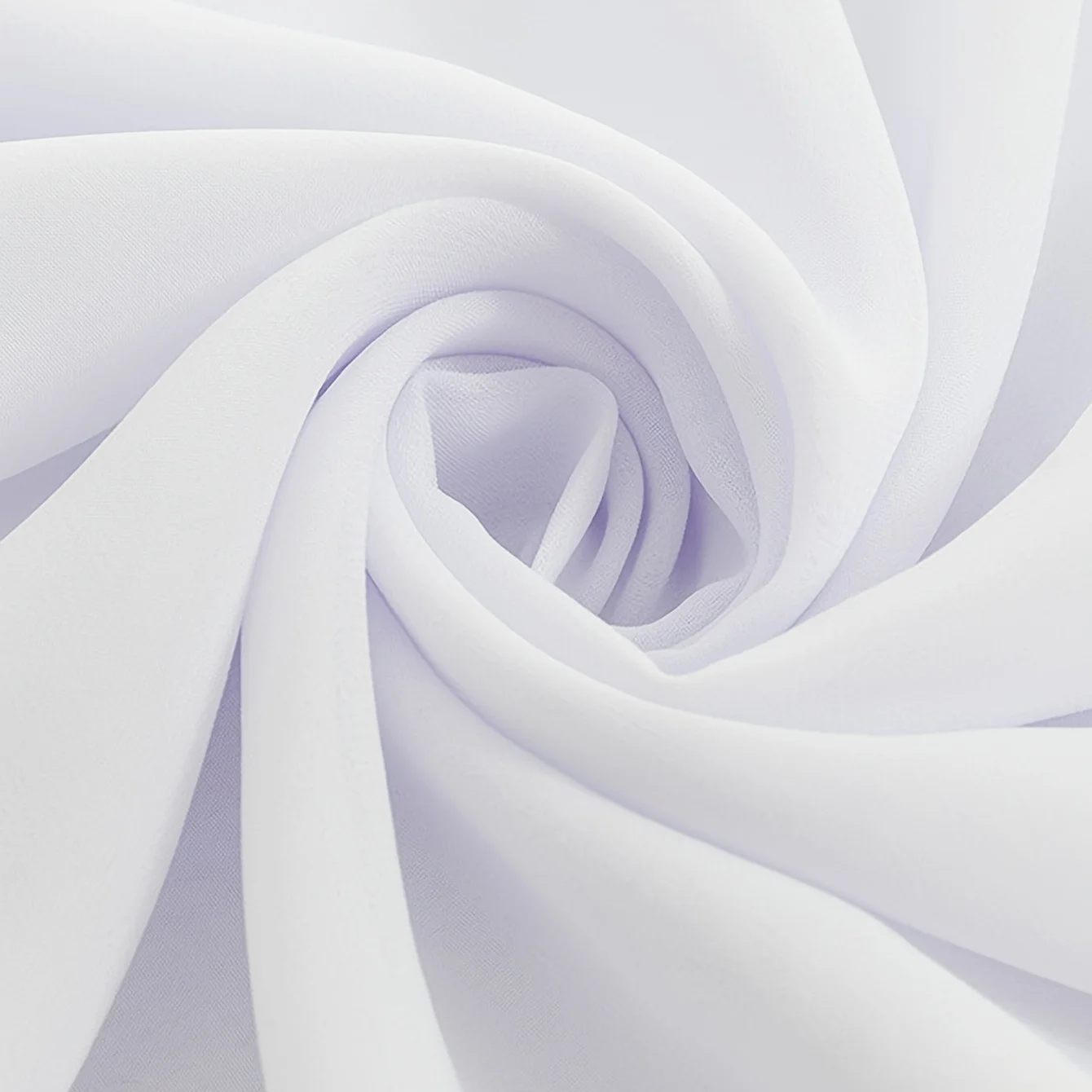 ผ้าม่านโปร่งแสงคุณภาพสูง ผ้าชีฟองสีขาว สำหรับห้องนอน ห้องนั่งเล่น หน้าต่างบานใหญ่ 1/2 ชิ้น