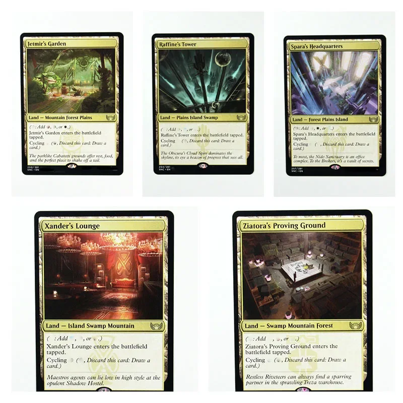 SNC Holo/Foil Land sets TCG Magical Proxy Cards Game Quality Proxy Gathering Board raffines tower Game Trading Cards Proxy