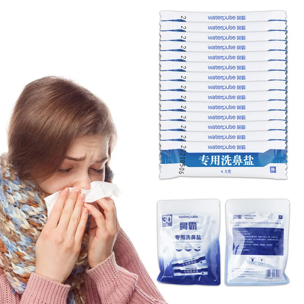 60pcs 2.7/ 4.5g Nasal Wash Salt for Adults Children Nose Cleaner Rinse Allergic Rhinitis Relief Nose Cavity Protector Irrigation