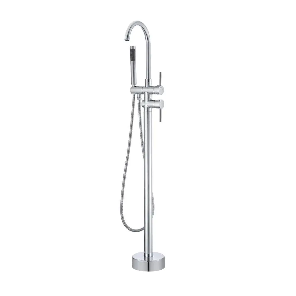 

Freestanding Bathtub Faucet Floor Mount Two Water Modes 360 Rotating for bathing Shower Experience