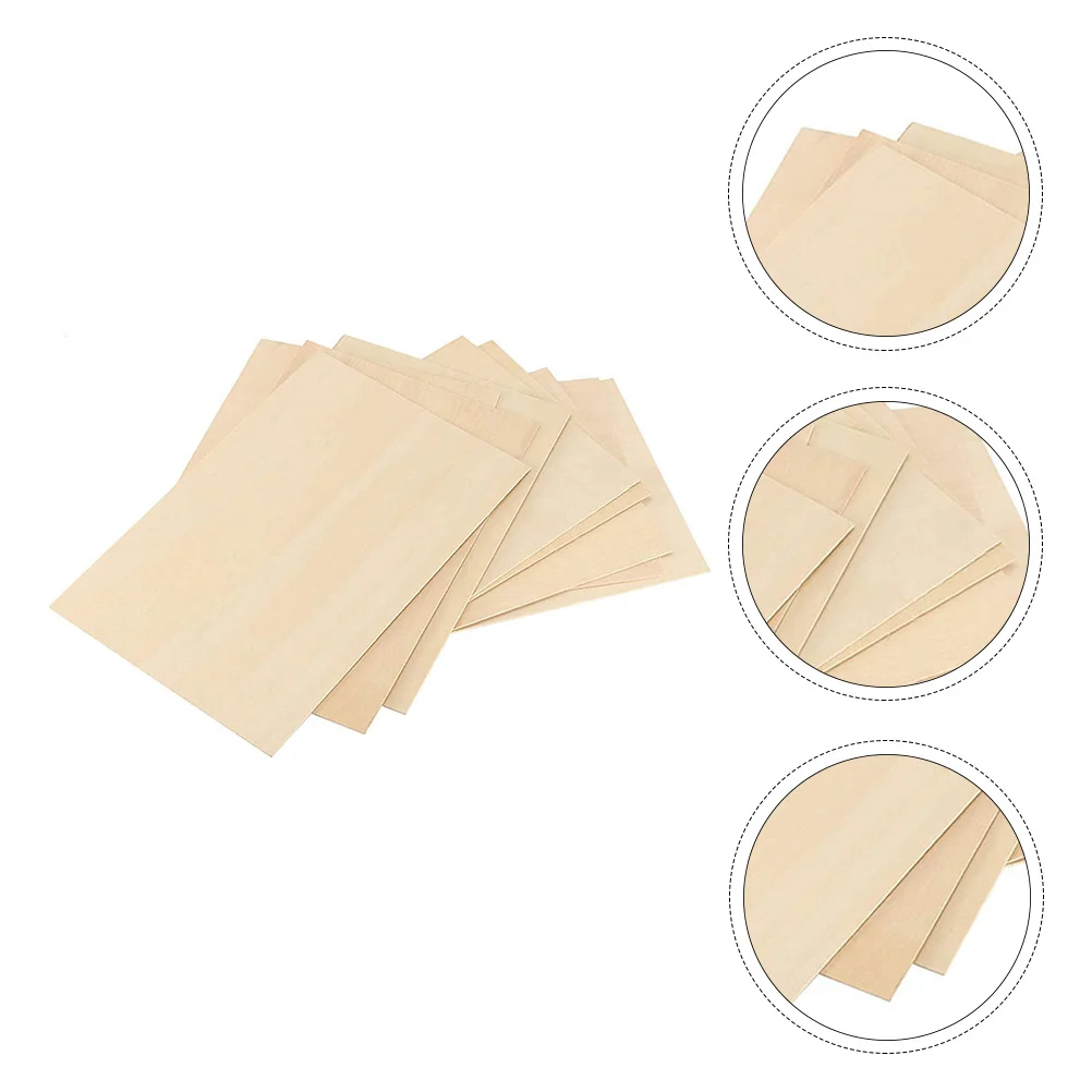 

10Pcs Rectangle Wooden Slices Blank Unfinished Wood Pieces DIY Craft Supplies Lightweight Smooth Flat Surface for Painting