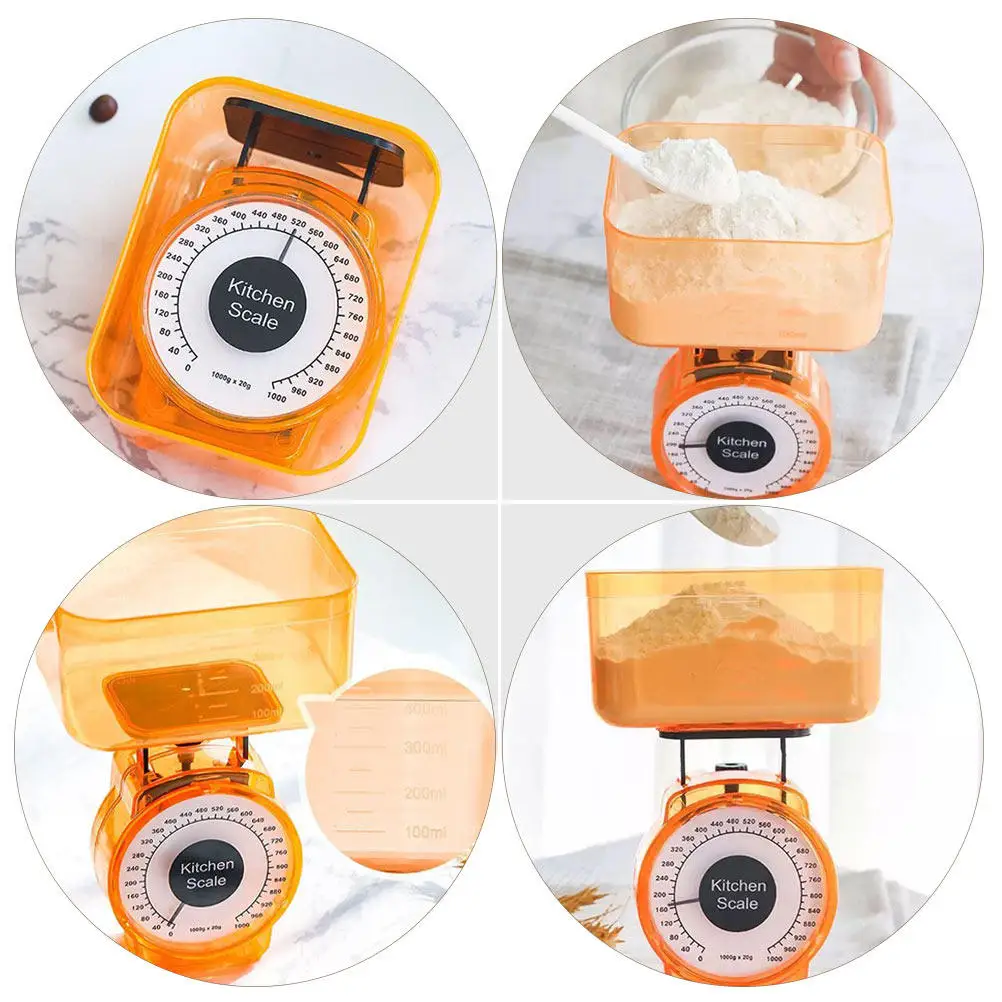 Kitchen Scale Plastic Mechanical Platform Large Container Food Scale High Precision Baking Measuring Tool Multipurpose Home