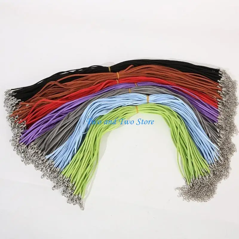 HX6F Suedes Rope Lobster Clasp String Cord Perfect for Large Beads and Ornaments