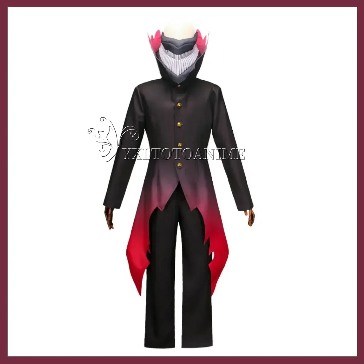 2024 New Anime Dandadan Okarun Ken Takakura Cosplay Costume DAN DA DAN Black Gradient Coat Wig Man Halloween Carnival Suit